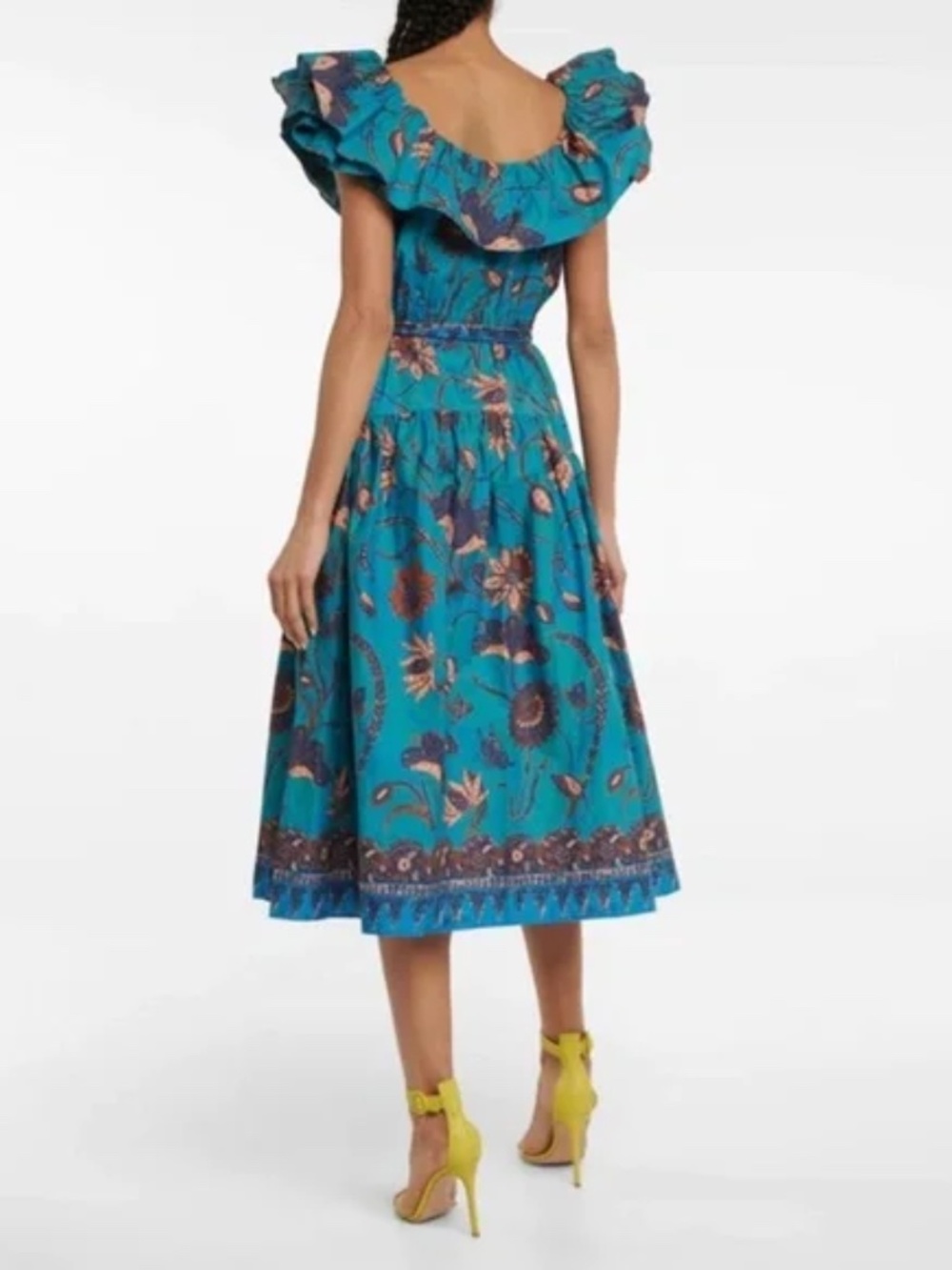 Ulla Johnson Amira Midi Dress in size 4, color blue lagoon - Picture 5 of 10